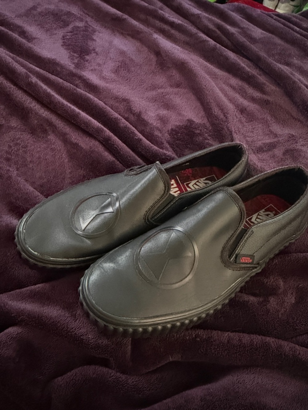 Vans Marvel Black Slip-On Leather Loaf